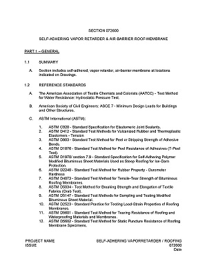 DIV 072700 Low Slope Specs (PDF)